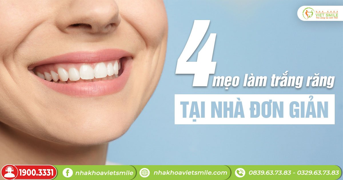 4 cách làm trắng răng tại nhà đơn giản